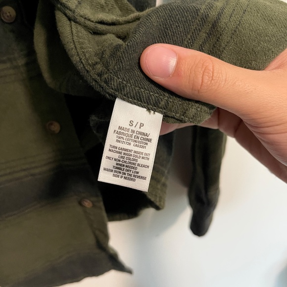 Aeropostale Shirt Jacket Green Plaid - Casual Button-Up Jacket, Men's Plaid - Picture 5 of 6